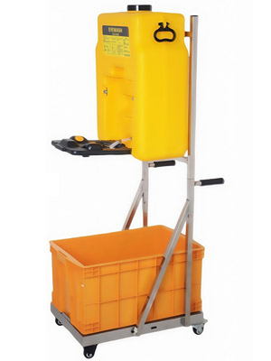 Bộ xe đẩy bằng inox 304 và bình rửa mắt 53 lít