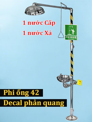 Vòi rửa mắt và tắm khẩn cấp - Stainless Steel Emergency Shower And Eye Wash Station