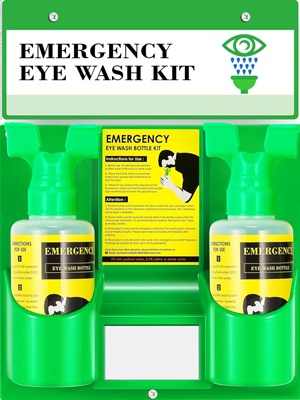 Hình ảnh Emergency Eyewash Bottle Kit, 1 chai rửa 2 mắt cùng lúc
