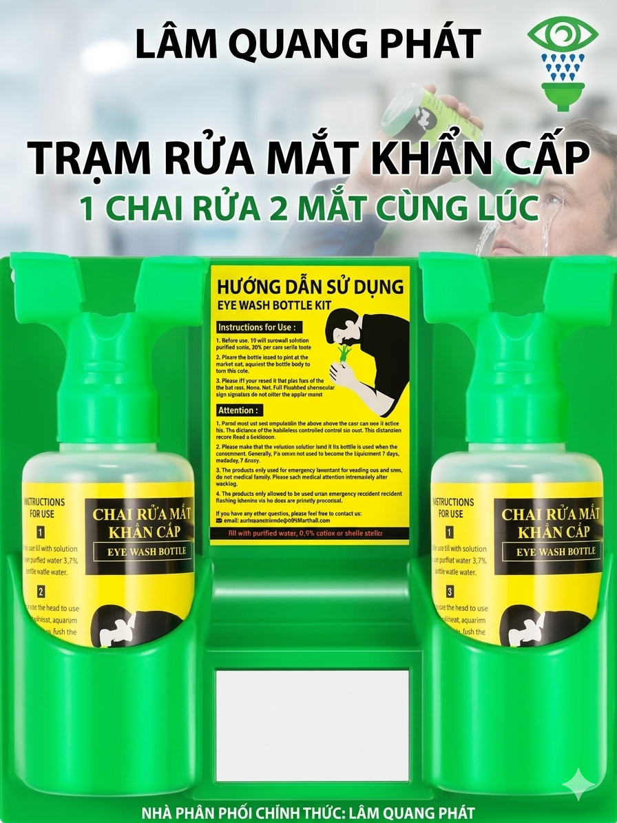 Chai Rửa Mắt Khẩn Cấp – Giải Pháp Sơ Cứu An Toàn Cho Môi Trường Lao Động | Lâm Quang Phát